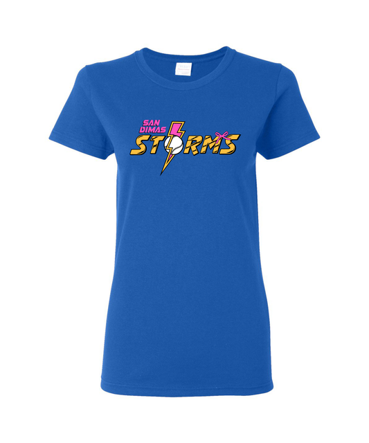 Adult Womens San Dimas Storms T-shirt // Royal